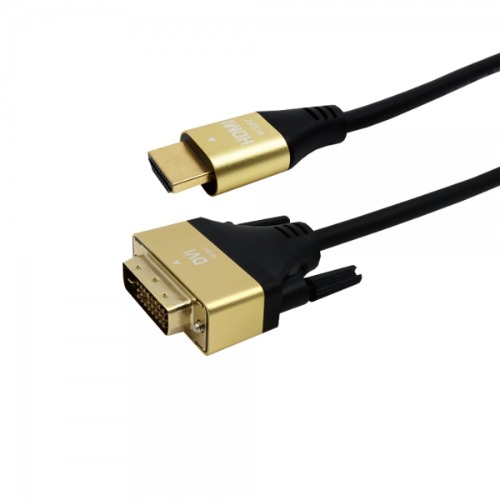 HDMI TO DVI 케이블 듀얼 모니터 4K 30HZ 골드메탈 3M (IN-D2HG030)