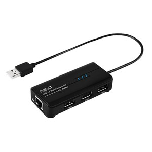 NEXT-UH103LAN USB2.0 3포트 허브 + 유선랜카드 랜선 젠더