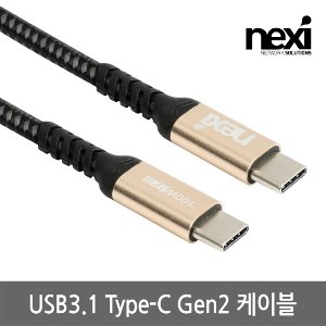 넥시 USB3.1 Type-C GEN2 케이블 2M 충전 갤럭시 100W NX1146